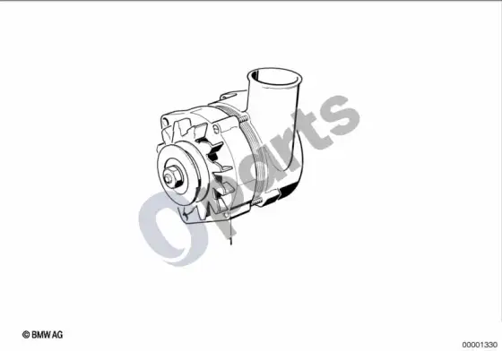 BMW Z3 E36 generatorius; 1991.02 - ... – schema