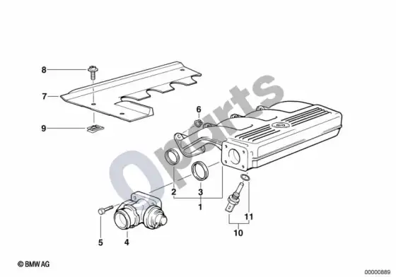 BMW Z3 E36 įsiurbimo kolektoriaus sistema, EGR – schema