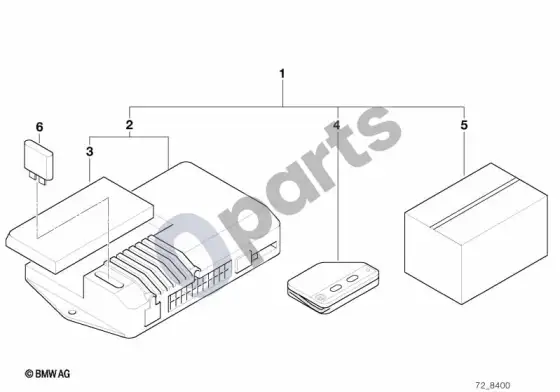 BMW Z3 E36 nuotolinio valdymo pultelis, 2 versija – schema