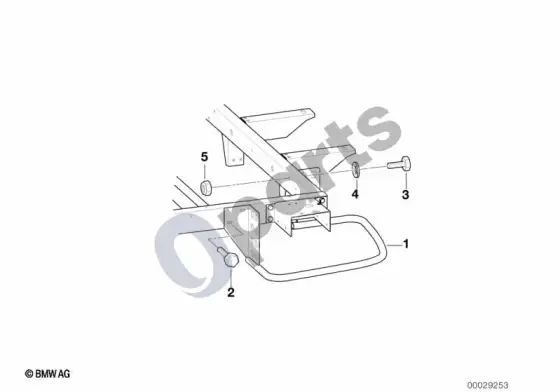 BMW Z3 E36 priekaba, atskiros dalys, apsauga nuo smūgio – schema