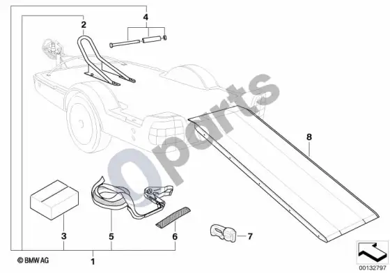 BMW Z3 E36 priekabos motociklo modulis – schema