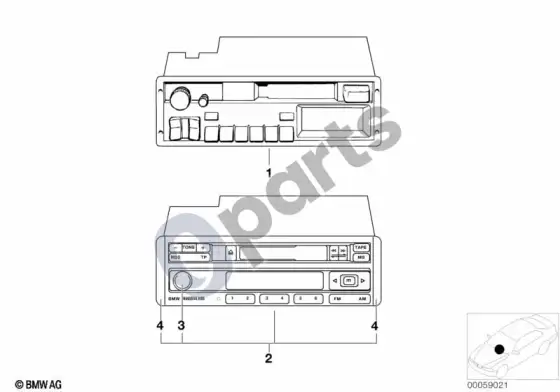 BMW Z3 E36 radijas bavaria c – schema