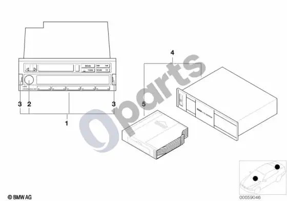 BMW Z3 E36 radijas BMW professional RDS – schema