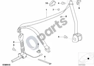 BMW Z3 E36 (1994–2002) Saugos diržai – schema