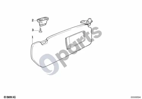 BMW Z3 E36 saulės skydeliai – schema