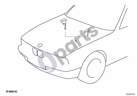 BMW Z3 E36 šildomas purkštukas – schema