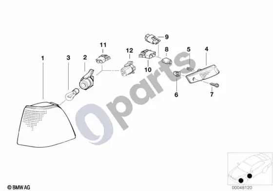 BMW Z3 E36 posūkio rodiklis – schema