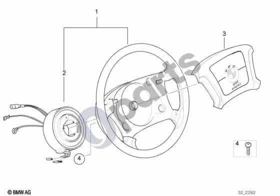 BMW Z3 E36 vairo oro pagalvė – schema