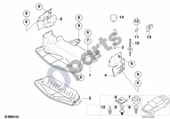 BMW Z3 E36 variklio dangčio apsauga – schema