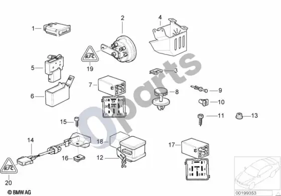 BMW Z3 E36 signalizacija – schema