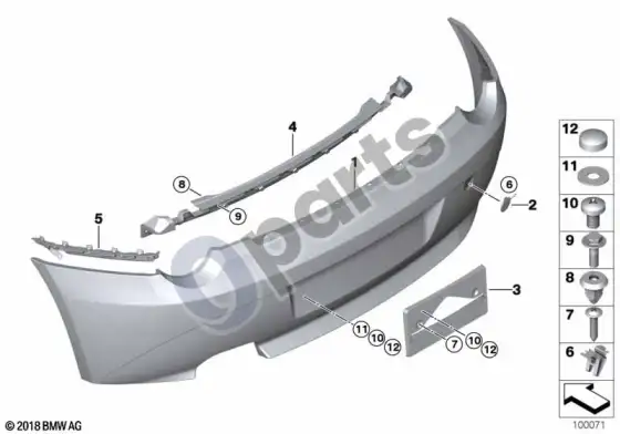 BMW Z4 E85 E86 apdailos skydelis, galinis; ... - 2006.01 – schema