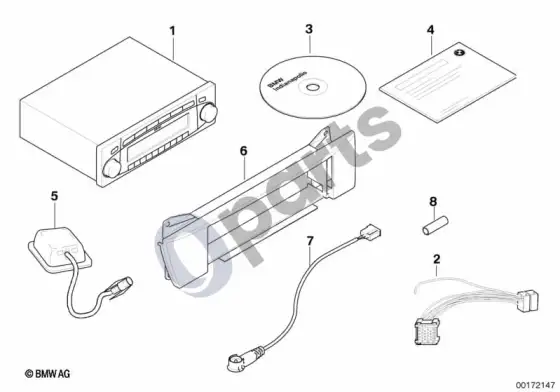 BMW Z4 E85 E86 atsarginės dalys, radijo navigacija – schema