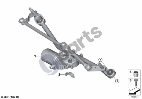 BMW Z4 E85 E86 atskiros valytuvo dalys – schema