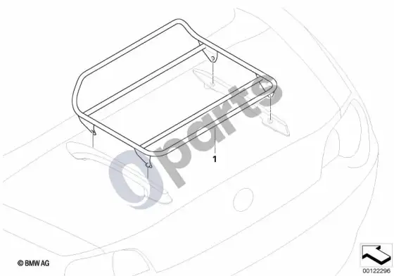 BMW Z4 E85 E86 bagažo krepšys – schema