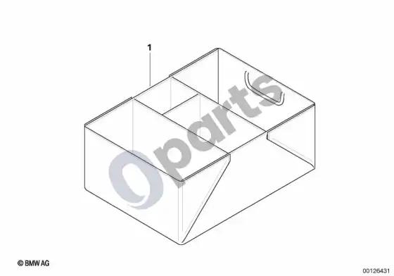 BMW Z4 E85 E86 bagažo organizatorius – schema