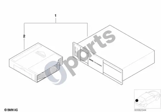 BMW Z4 E85 E86 CD keitiklis – schema