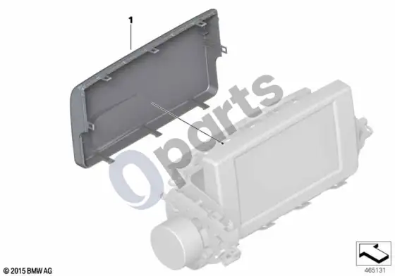 BMW Z4 E85 E86 centrinio informacijos ekrano apdaila – schema
