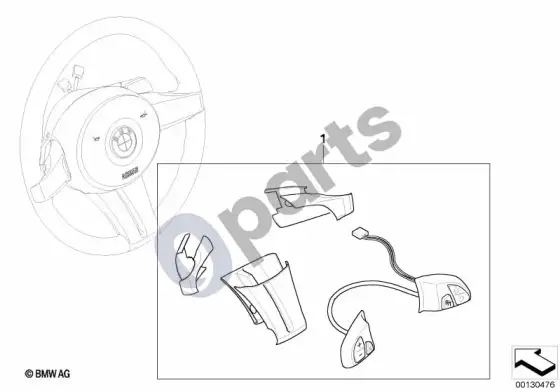 BMW Z4 E85 E86 daugiafunkcio vairo papildomo įrengimo komplektas – schema
