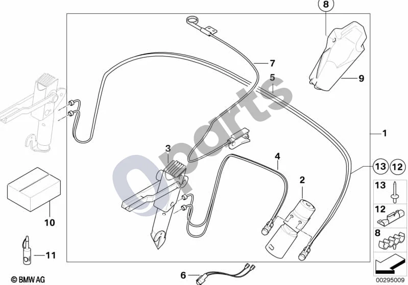 BMW Z4 E85 E86 (2002–2008) Elektrohidraulinio nuleidžiamo stogo dalys schema – pozicija 05: Hidraulinė žarna dešinė