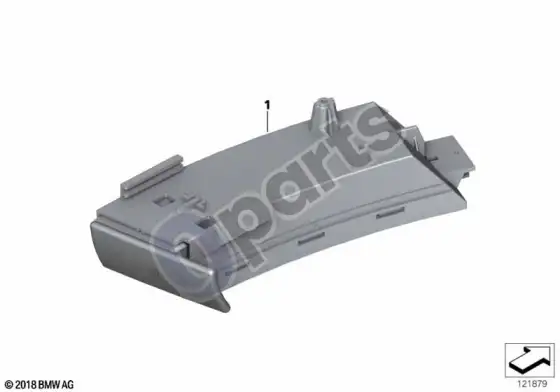 BMW Z4 E85 E86 gėrimų laikiklis, papildomai montuojamas, priekinis – schema