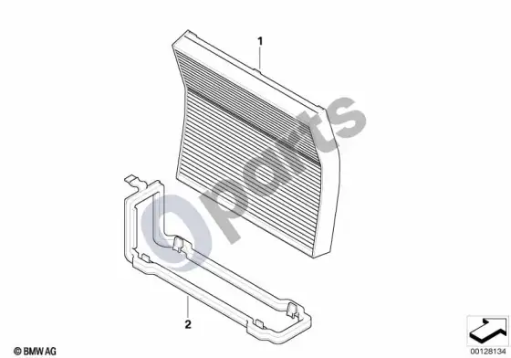 BMW Z4 E85 E86 mikrofiltras / aktyvintosios anglies talpa – schema