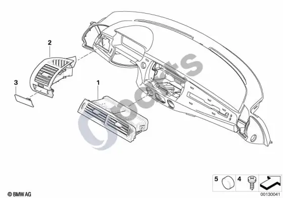 BMW Z4 E85 E86 oro išleidimo anga – schema