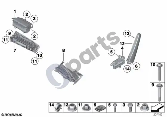 BMW Z4 E85 E86 oro pagalvė – schema