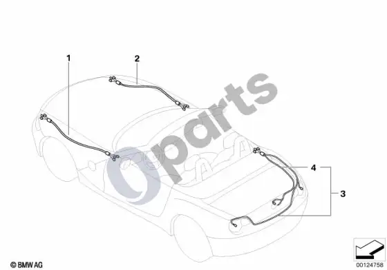 BMW Z4 E85 E86 pagrindinio laidų pluošto taisomasis kabelis; 2006.04 - ... – schema
