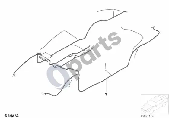 BMW Z4 E85 E86 pagrindinis laidų pynė – schema