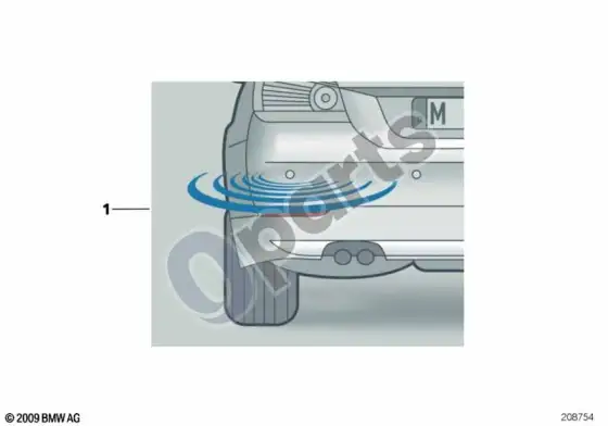BMW Z4 E85 E86 parkavimo atstumo kontrolė, universali, garsinė – schema
