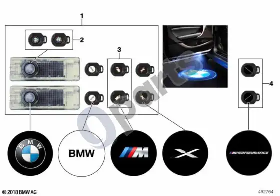 BMW Z4 E85 E86 priedai ir papildoma įranga – schema