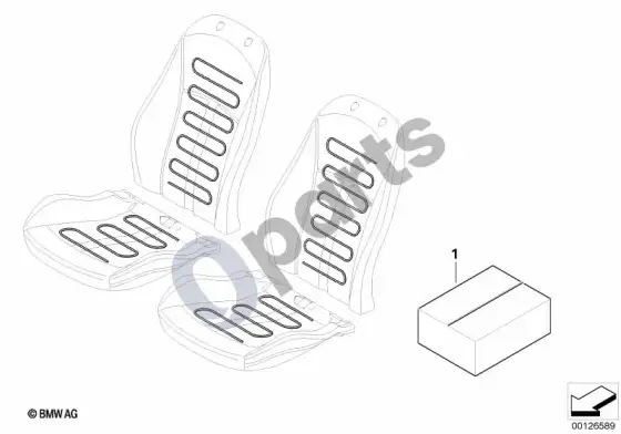 BMW Z4 E85 E86 priekinės sėdynės šildymo montavimo komplektas – schema