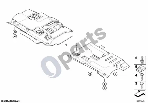 BMW Z4 E85 E86 prietaisų skydelio apatinis apdailos skydelis – schema