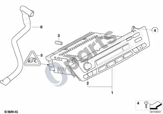 BMW Z4 E85 E86 radijas BMW business CD – schema