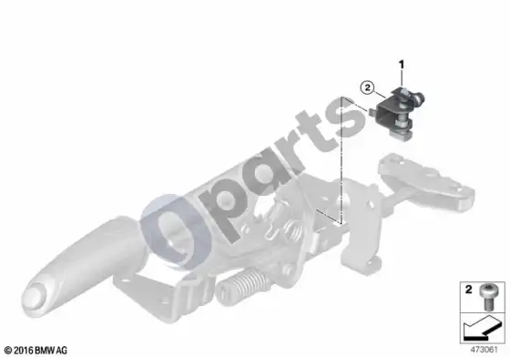 BMW Z4 E85 E86 rankinio stabdžio valdymo jungiklis – schema