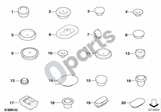 BMW Z4 E85 E86 sandarinimo dangtelis / kamštis – schema