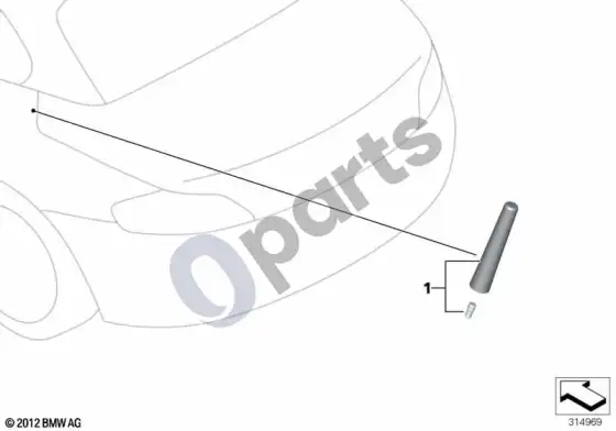 BMW Z4 E85 E86 strypinė antena SPORT – schema