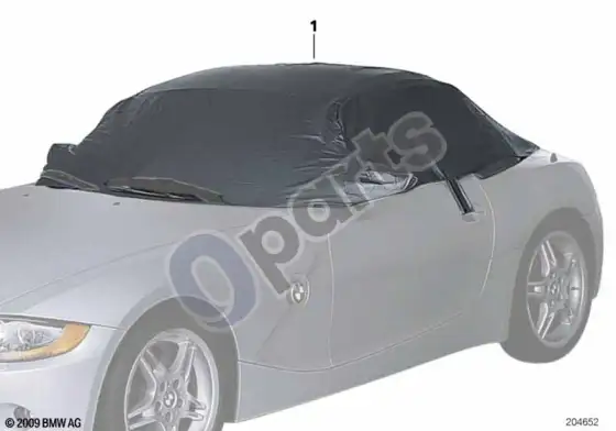 BMW Z4 E85 E86 uždangalas „brezentas“ – schema