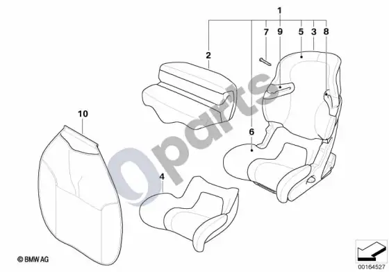 BMW Z4 E85 E86 vaikiška kėdutė junior I-II – schema