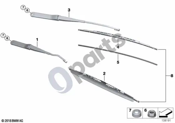 BMW Z4 E85 E86 valytuvo svirtis / valytuvo šluotelė – schema
