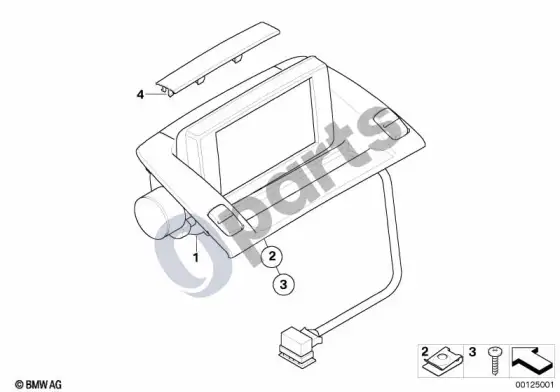 BMW Z4 E85 E86 centrinis informacinis ekranas – schema