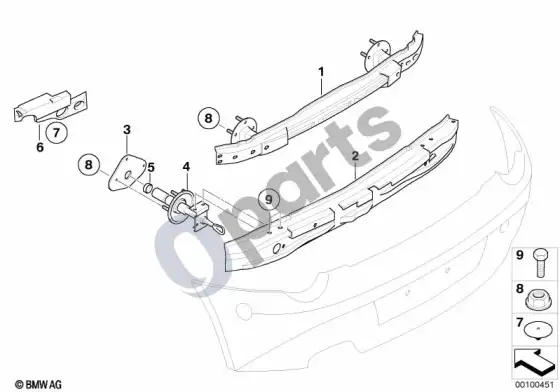 BMW Z4 E85 E86 galinis laikiklis (Z4 E85 z42.0i) – schema