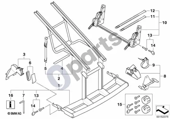 BMW Z4 E85 E86 galinis laikiklis (Z4 E85 z42.0i) – schema
