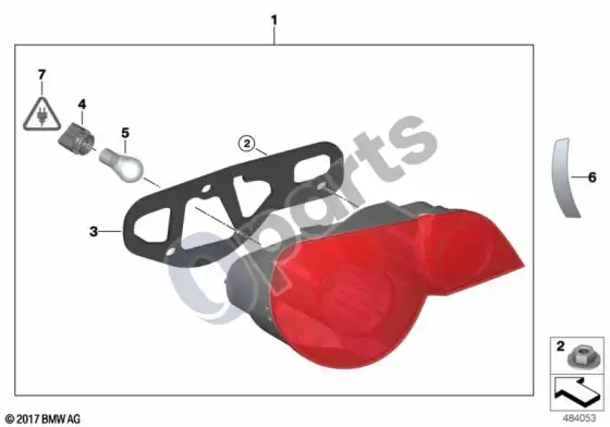BMW Z4 E85 E86 galinis žibintas (Z4 E85 z42.0i) – schema