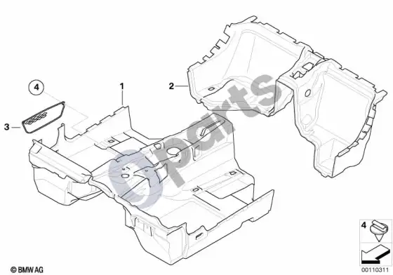 BMW Z4 E85 E86 grindų danga (Z4 E85 z42.0i) – schema