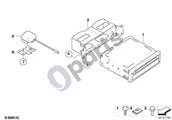 BMW Z4 E85 E86 navigacijos sistema (Z4 E85 z42.0i) – schema