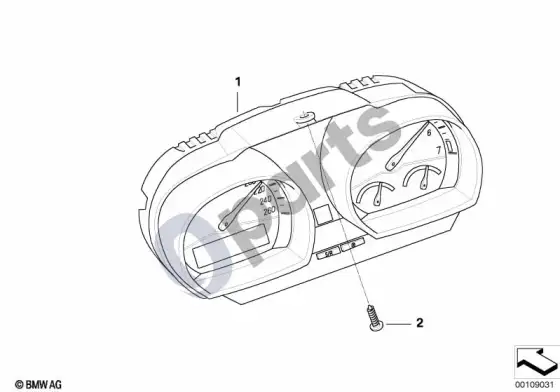 BMW Z4 E85 E86 prietaisų skydelis – schema