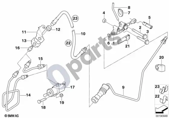 BMW Z4 E85 E86 sankabos valdymas (Z4 E85 z42.0i) – schema