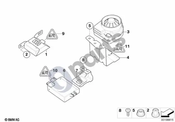 BMW Z4 E85 E86 signalizacija – schema