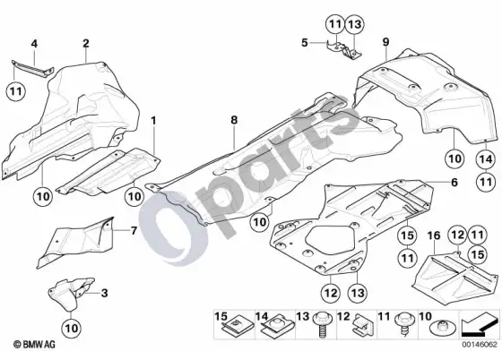 BMW Z4 E85 E86 šilumos izoliacija – schema